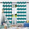 2pcs Simple Solid Color Transverse Striped Blackout Curtains for Bedroom Living Room Darkening Thermal Insulated Window Curtains