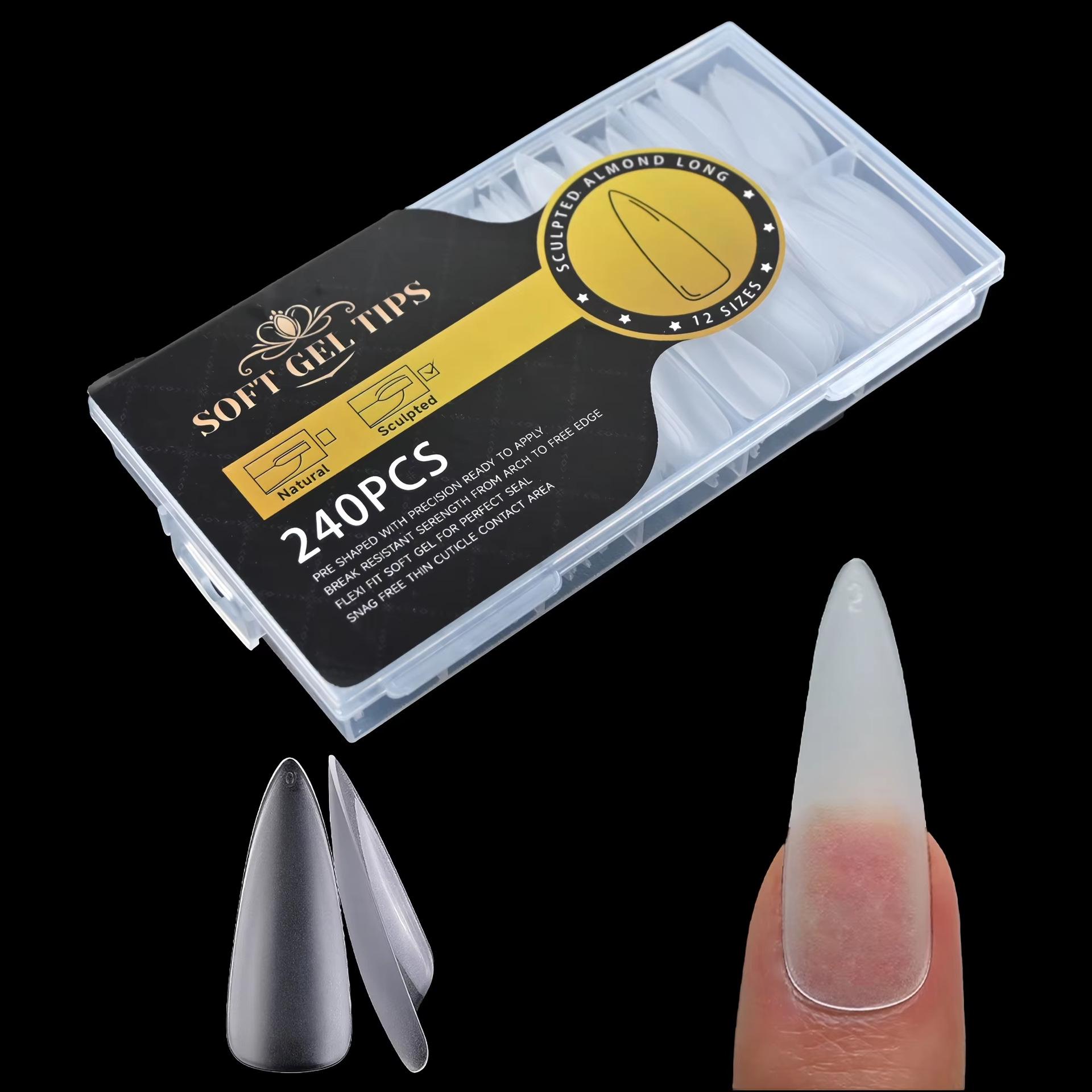 

Medium Frosted Almond Ballet Nails: Seamless, Full-Cover Waterdrop Stickers