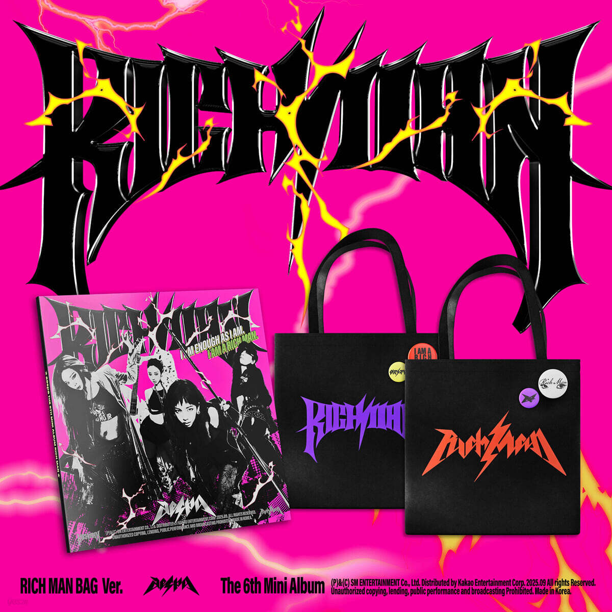 aespa - 6th Mini Album: Rich Man [RICH MAN BAG Ver.]