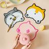 Heat Insulation Pad, Table Mat, PVC Cup Mat, Silicone Heat-resistant Pot Mat, Cartoon Cute Soft Rubber Children's Mat, Can Be Hung
