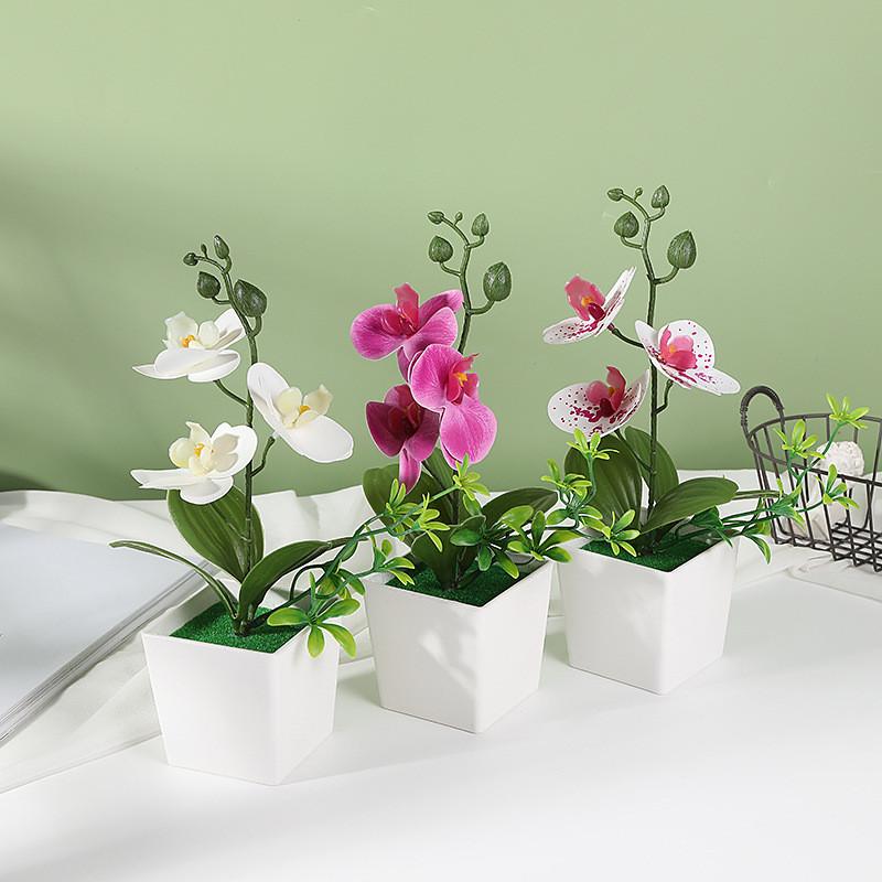 Faux Orchid Arrangement With Injection Molding For Table Centerpieces And Gifts