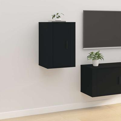 Vidaxl Wall-Mounted TV Cabinet, Black, 40X34.5X60 Cm