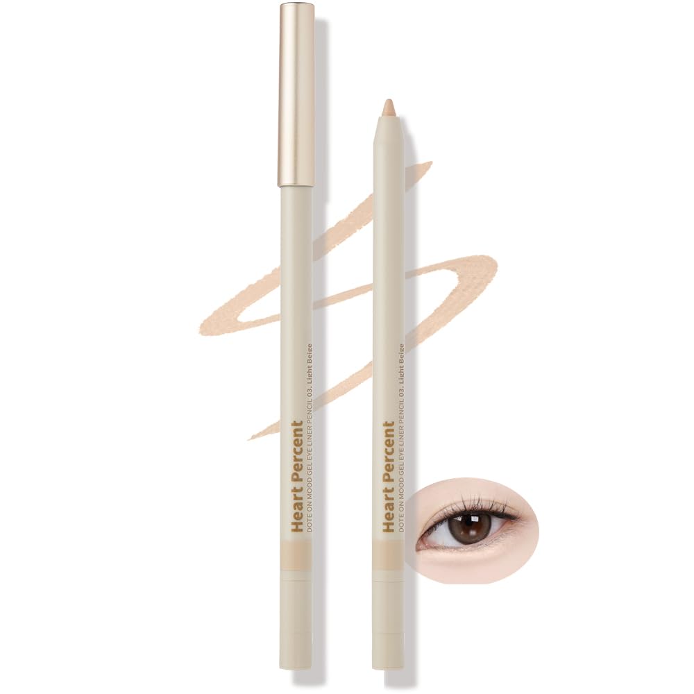 Heart Percent Dote On Mood Gel Eyeliner Pencil - Waterproof Pencil EyelinerTear BagEyebrowConcealer - High Adhesion Shadow with Built-in Sharpener