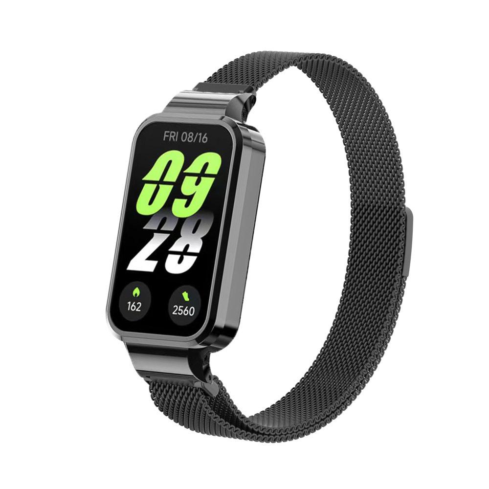 Xiaomi Smart Band 9 Active İçin Milan Kordon Metal Koruyucu Kılıf Tampon Manyetik Halka Bileklik Redmi band 3Watch İçin