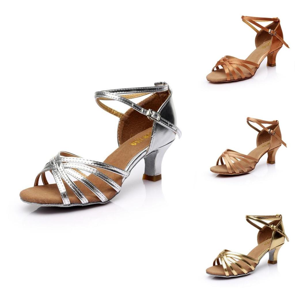 Luxurious Satin Women's Modern Ballroom Latin Tango Shoes With Comfortable 5cm Heel