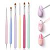 6Pcs/Set Nail Glue Phototherapy Pen Uv Gel Brush Pen Acrylic Brush Professionnal Nail Art Brushes Painting Drawing Brush