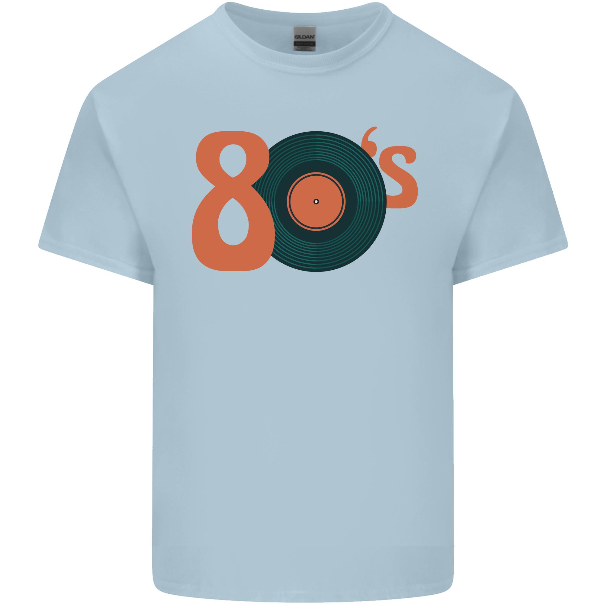 80s Music Vinyl Record Decks Turntable Unisexs Light Cotton TShirt S