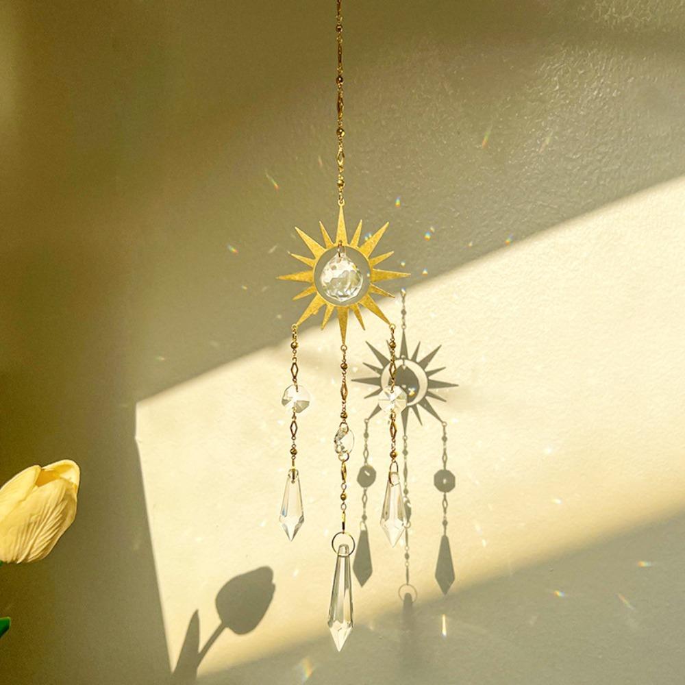 

Home Decor Crystal Wind Chimes Rainbow Made Sun Catchers Pendant Gift Crystal Suncatcher Garden C