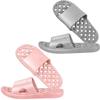 Riimos Balcony PVC Bath Slippers 25cm Gray Set of Sandals, Hole-Resistant, Shrink-Resistant, Water-Resistant, (Pink + 27cm, 2)