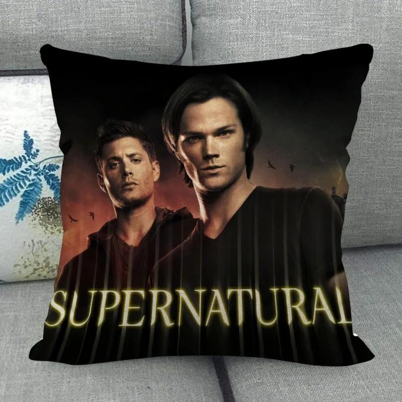 Custom Supernatural Pillowcase Wedding Decorative Cotton Linen Pillow Case For Home Pillow Cover 45X45(One Sides)