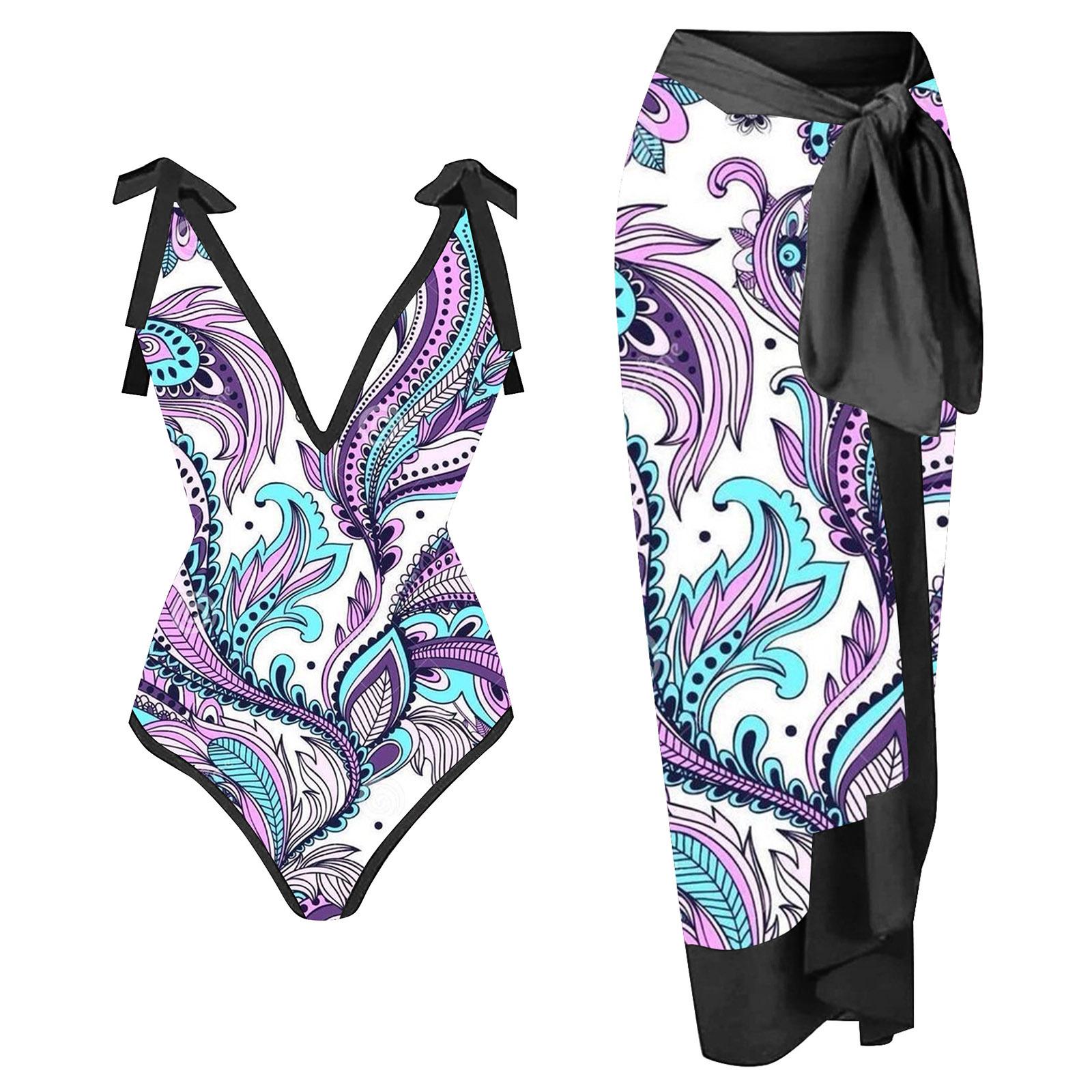 

TS JYL-BK295 Backless Cami Swimsuit, Underwire Print Swimwear For Beach L возвышение