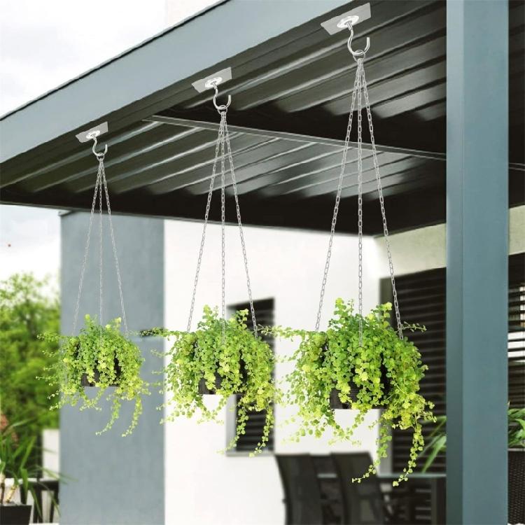 Adhesive Hooks Wall Ceiling Hook No-Drill Cabinet Hook Hanging Small Plant Towel
