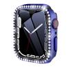 Protezione Schermo Glitterata con Diamanti per Apple Watch 45 41 40 44mm 42mm 38mm con Custodia in Vetro Temperato iWatch Serie 9 8 7 6 SE 5 4 3