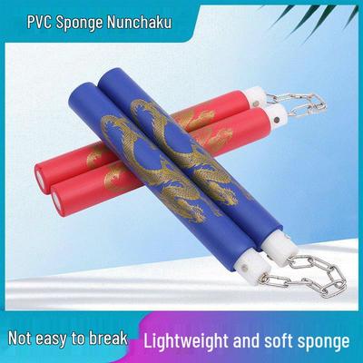 PVC Sponge Nunchucks for Beginners - Multi-Color Taekwondo Martial Arts Practice Sticks