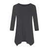 Women's Fashion Casual Round Neck Seven-point Sleeve Shirt Belted Loose Comfortable Top