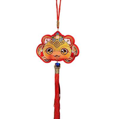 Traditional Chinese New Year Pendants Embroidery Chinese Style Spring Festival Decorations Good Fortune with Tassel