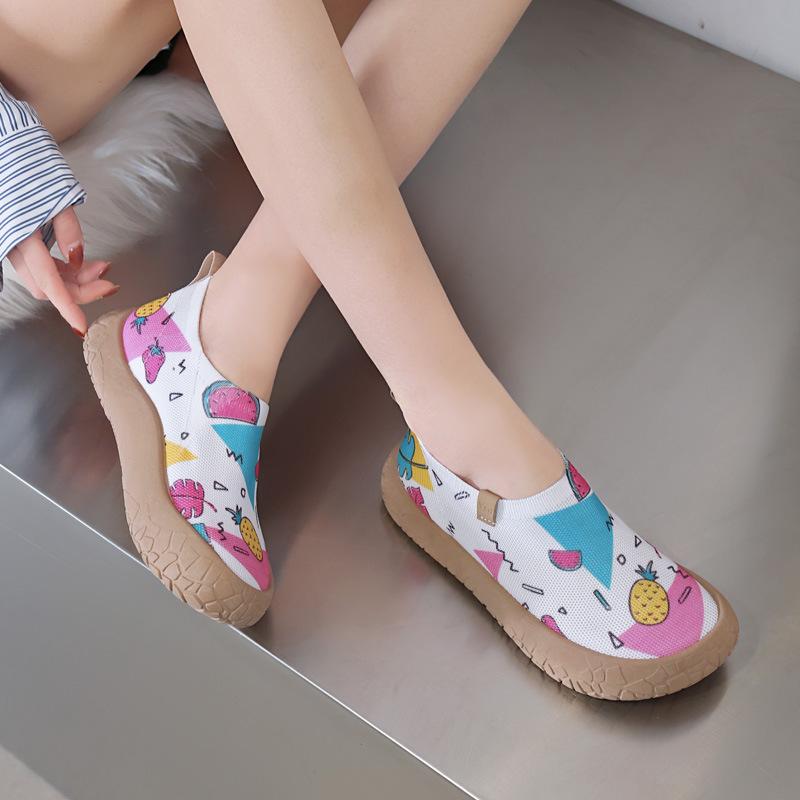 Scarpe da Viaggio da Donna Verniciate Toledo Leggere e Traspiranti Scarpe Casual a Pedale Unico alla Moda e Larghe Nuove Scarpe Pigre