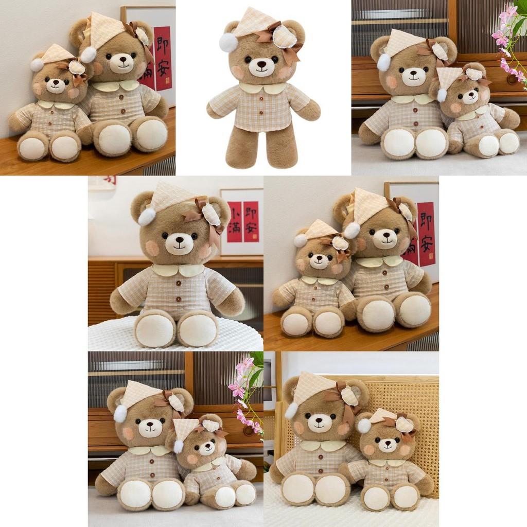 Cute Pajamas And Hats Teddy Bears Plush Toys Doll Children Toy For Kids And Home Decor