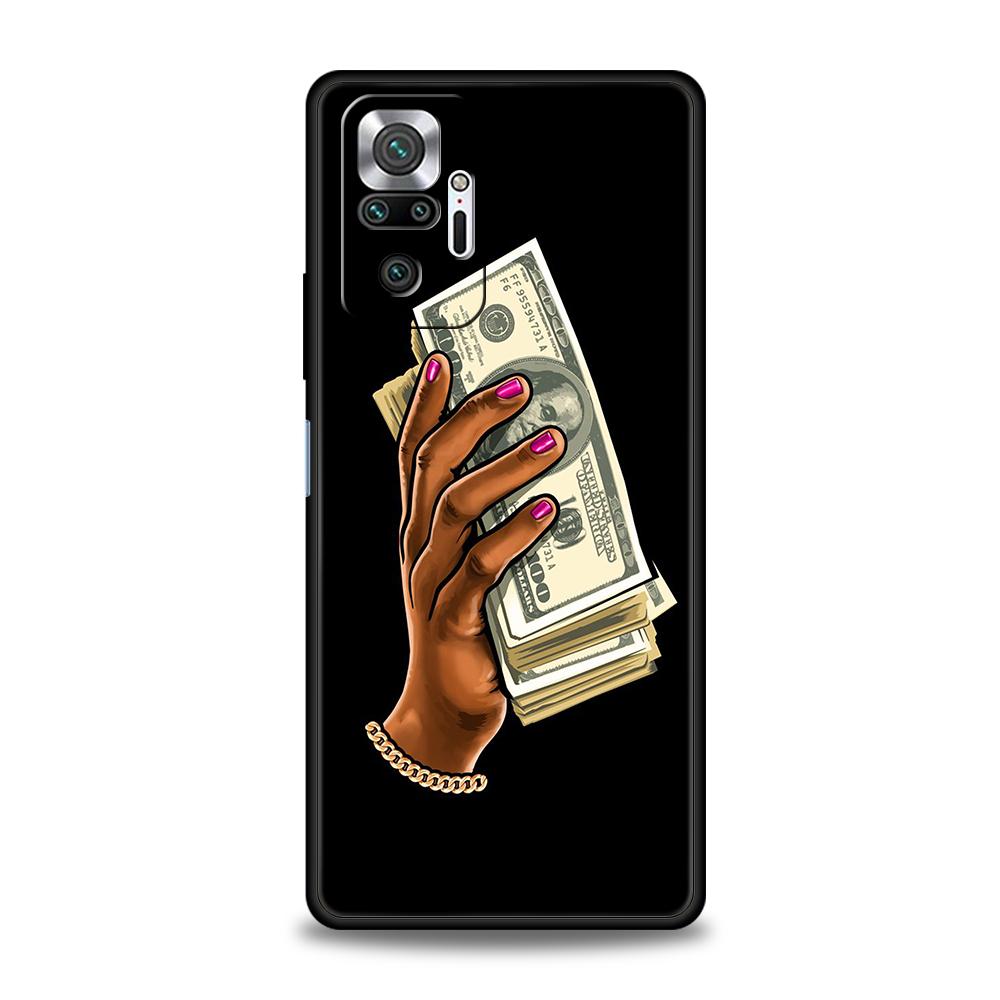 USD Dollar Cash Luxury Phone Case Cover for Redmi 14C 10C Note 14 13 12 10 11 Pro Plus 7 8T K40 K50 Gaming Pro Plus 5G TPU Shell