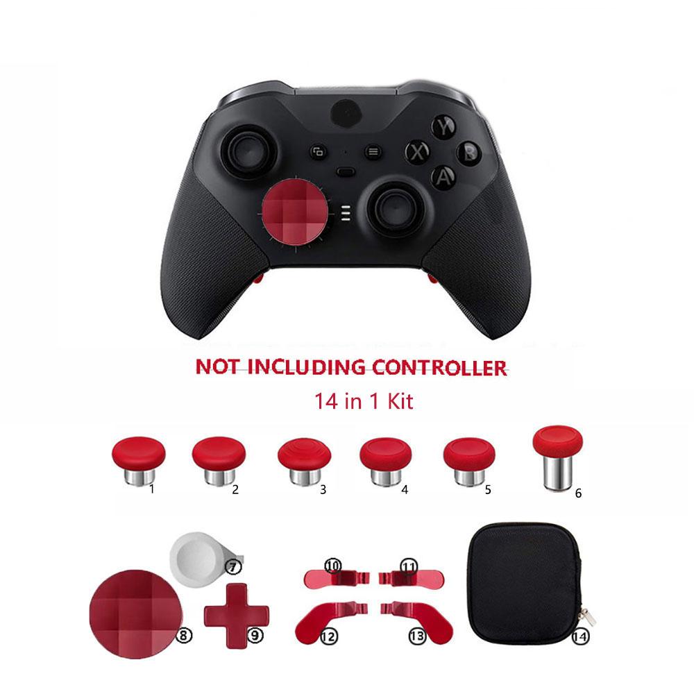 Metal Thumbsticks Accessories 14 in 1 Kit For Xbox One Elite Series 2 Controller