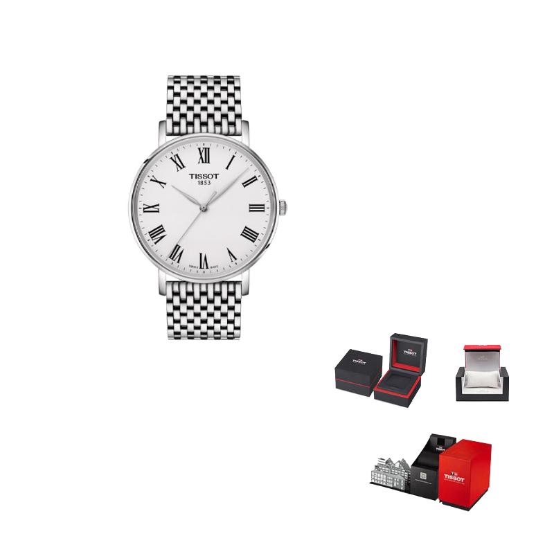 

TISSOT Quartz Movement 50 meter Water Resistance Unisex Watch 40mm White Dial Stainless Steel Case T143.410.11.033.00 White Dial
