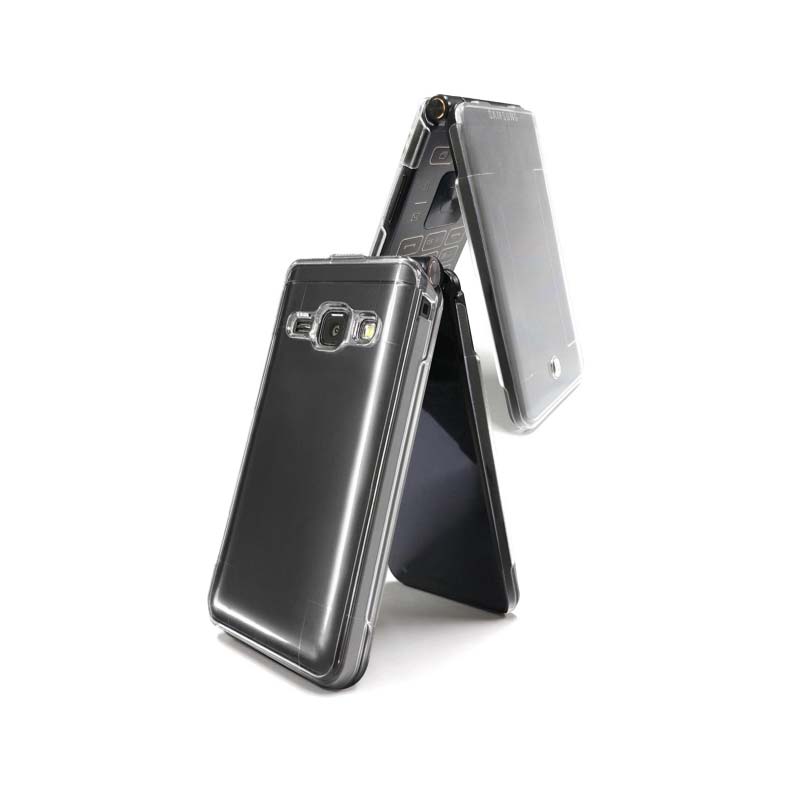 Husă transparentă Samsung Galaxy Folder 2 Husă tare transparentă pentru SM-G160N