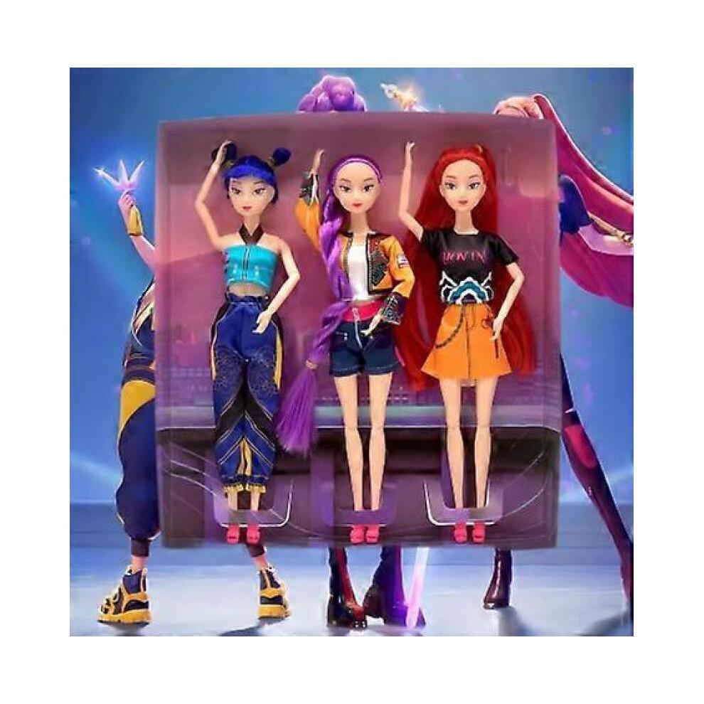 (3 Stück)3X 30cm Kpop Dämonenjägerinnen Puppenspielzeug Rumi Mira Zoey Figur Puppen Geburtstagsgeschenk