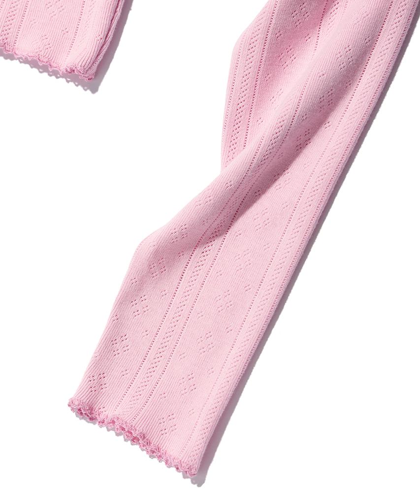 Youhee Eyelet Snap Hoodie Pink
