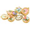 3Pcs Monet Garden Classical Charms Gold Stainless Steel Painted Flower Jewelry for DIY Necklace Pendant Bracelet Earrings Making