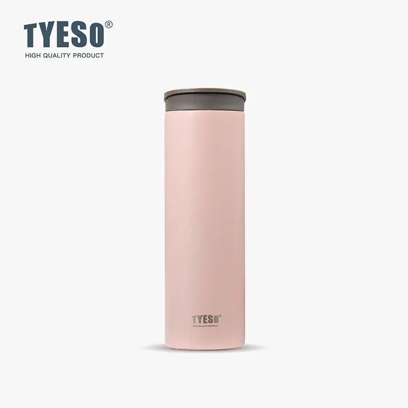 Tyeso 500ml Thermoses Insulated Stainless Steel Travel Mug Leak-Proof Direct Water Bottle Portable Car Coffee Cup Vacuum Cup