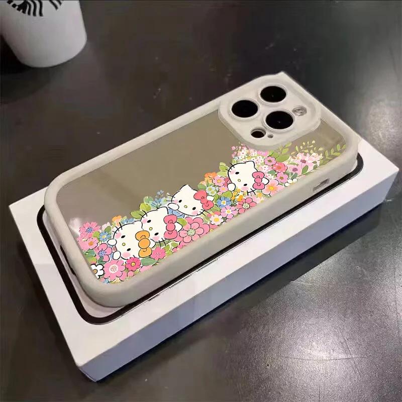Mirror Makeup Flower Hello Kitty Bracelet Chain Casing For OnePlus 15 13 13T NORD CE 6 5 4 2 3 Lite ACE 3 2 12 11 10R 8T 5G Case