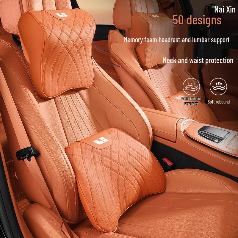 Universal Car Headrest and Lumbar Support Set for Year-Round Comfort L6/L7/L8/L9