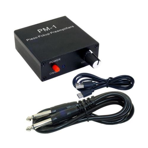 Kriccekal DC5V 6.35mm Guitar Piezo Contact Pickup Preamp for Guitar, Violin, Cello, Kalimba, Harp, Banjo, Mandolin, and Ukulele