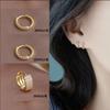 925 Silver Hoop Earrings for Women Shiny CZ Gold Silver Jewelry Gifts