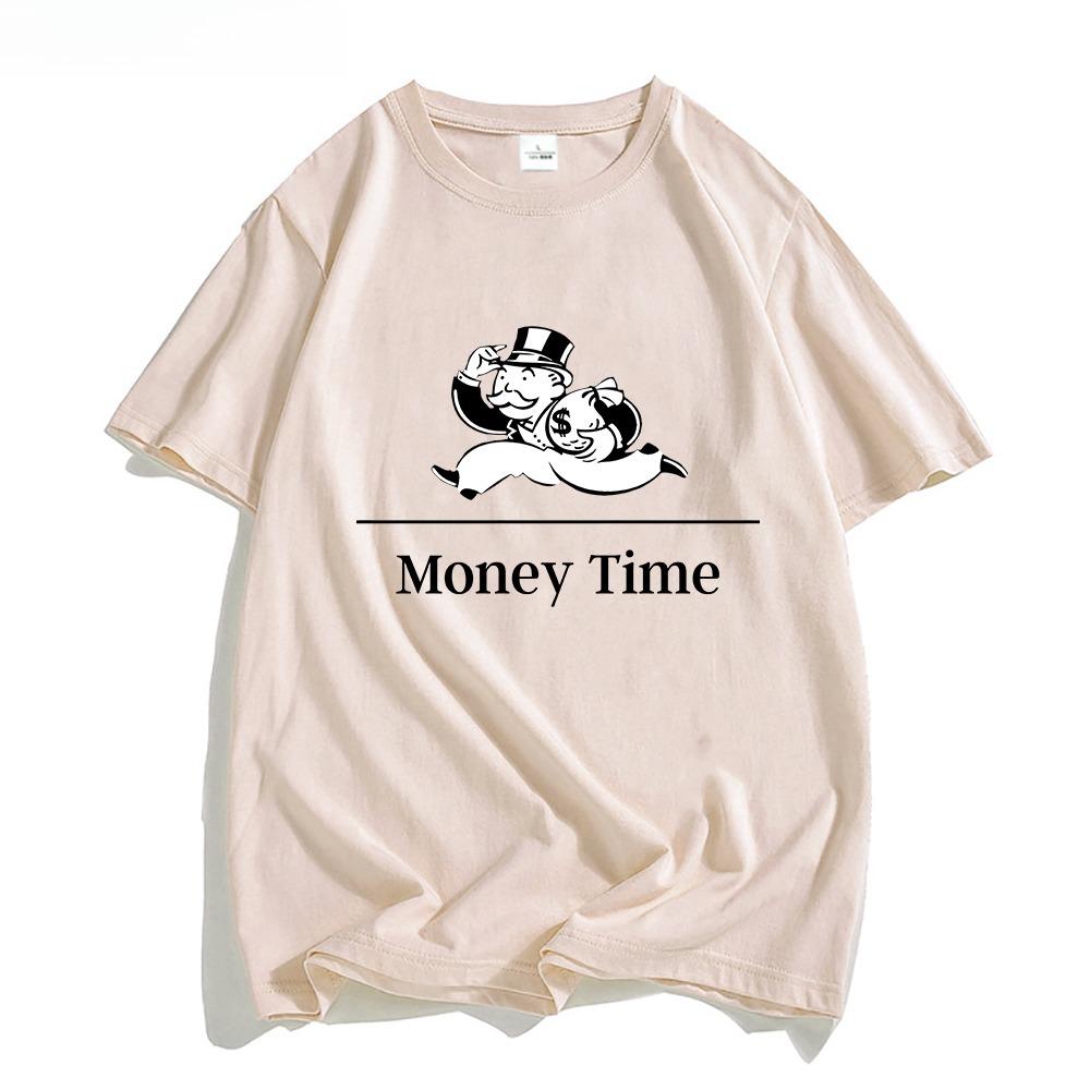 MONOPOLY MAN Money mens 100cotton Tshirt hiphop regular style Mens Womens oversized Y2K Tee Casual Loose Outdoor Street