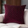 Luxuriöser Geometrischer Samt Kissenbezug 45x45cm, INS Stil Dekorative Kissenhülle für Sofa Bett Wohnzimmer Villa Dekor
