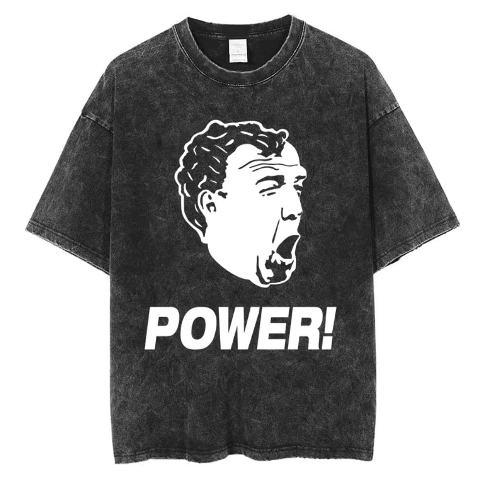 Jeremy Clarkson Funny Inaudible Wasged Vintage Washed T Shirt Men Humor Fashion Tees Casual Cotton Oversized T Shirts Streetwear