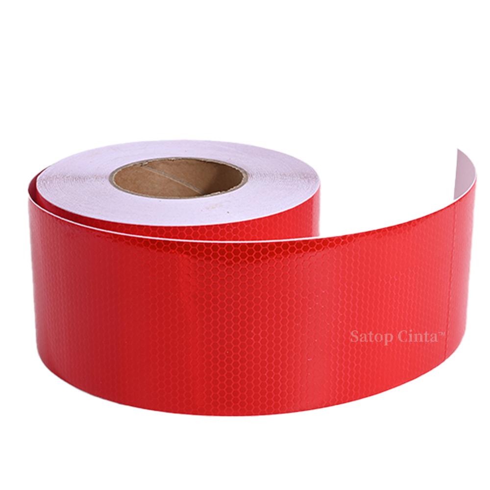 10cm*5M Πλέγμα PVC Ανακλαστικό Αυτοκόλλητο Αυτοκινήτου Λευκό Κόκκινο Πορτοκαλί Κίτρινο Ισχυρή Κόλλα Ανακλαστικές Ταινίες Λωρίδες Υψηλής Ορατότητας