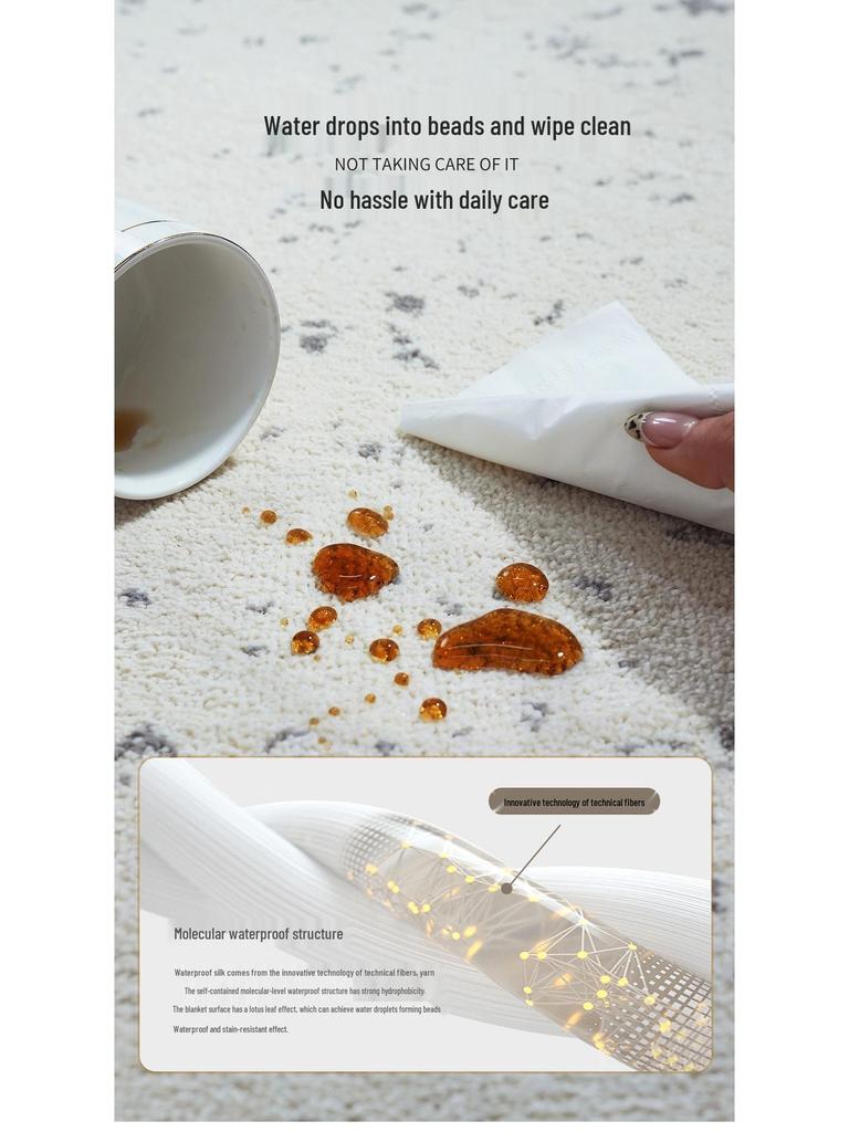 Waterproof Italian Luxury Minimalist Rug for Living Room, Bedroom, or Sofas