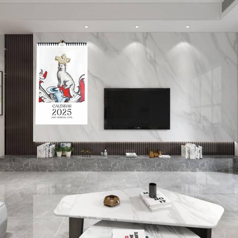 Medieval 2025 Ugly Cats Calendar Calendary Ornament Christmas Garnish Pendant