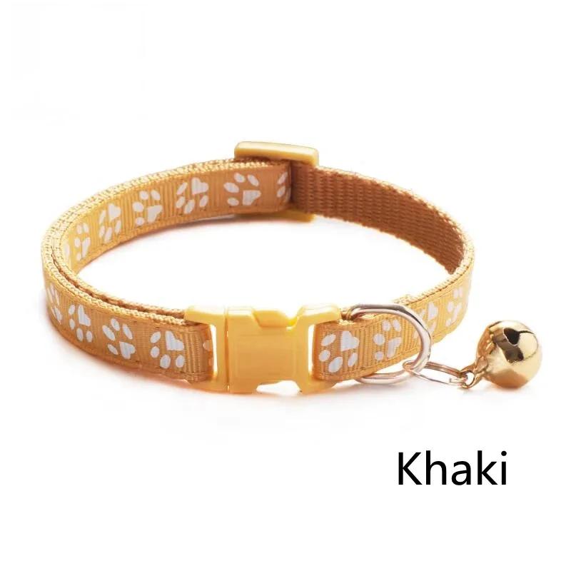 1/3/6/12/18 Peças Coleira Sino para Gato de Estimação Quente Coleira para Cachorro Estampada Gato Multicor Opcional Anel de Pescoço Coleira de Corda para Gato Suprimentos para Animais de Estimação
