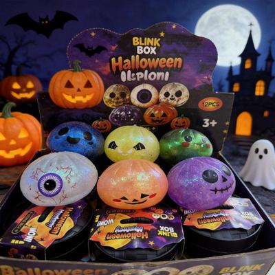 Halloween Glitzer Blinkende Quetschspielzeuge Mit Verschiedenen Niedlichen Designs Perfekt Für Süßigkeiten-Sammlung Partygeschenke Geschenke Für Kinder