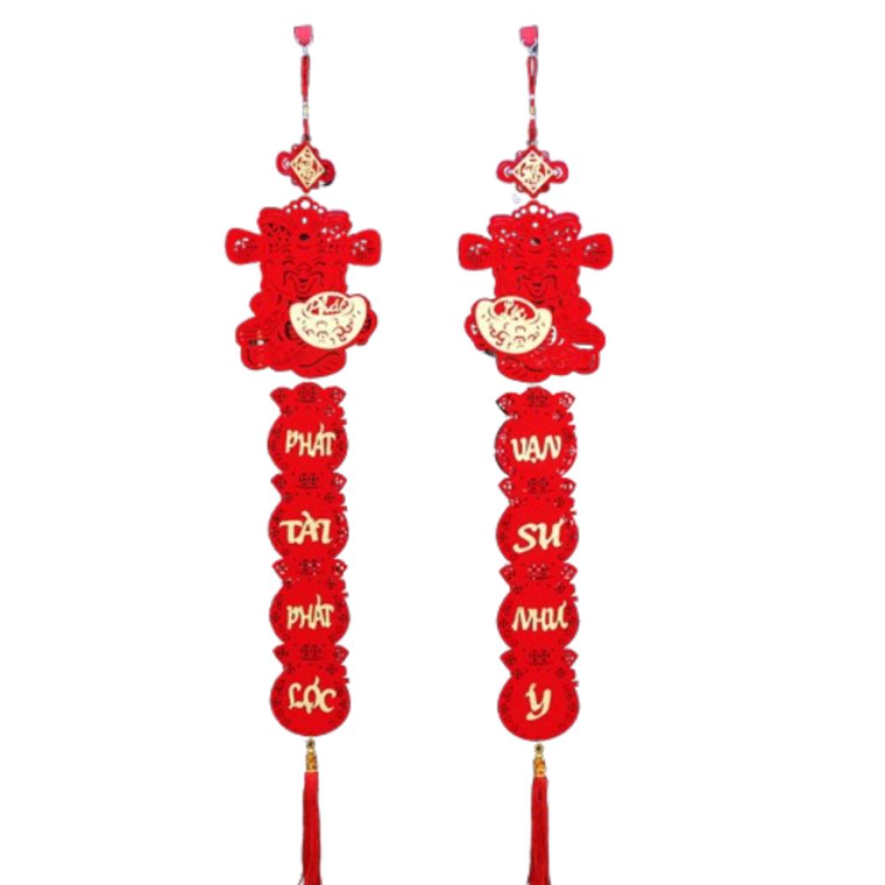 Traditional Vietnamese Spring Festival Couplet Blessing Fu Character Pendants  Wedding Birthday