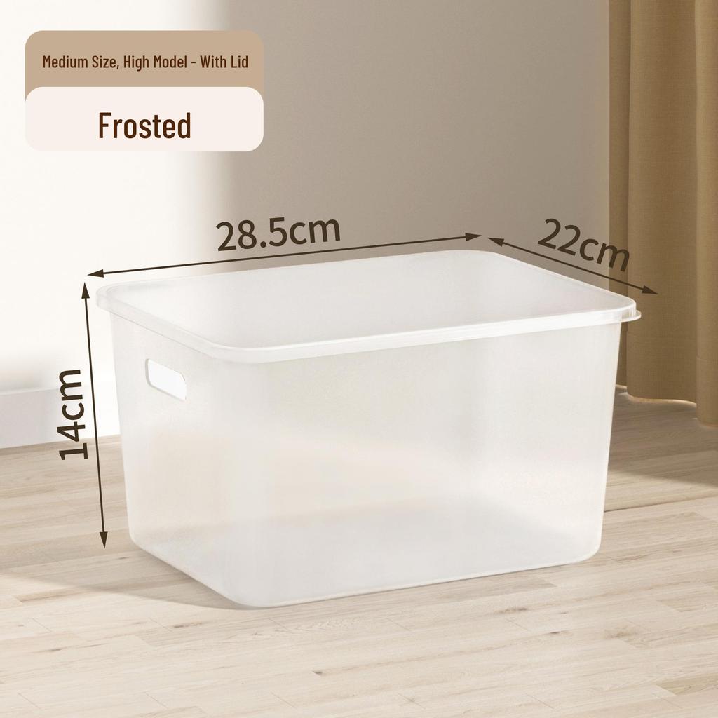 Aufbewahrungsbox aus Kunststoff mit Deckel - Ideal für Kleidung, Snacks und Sonstiges