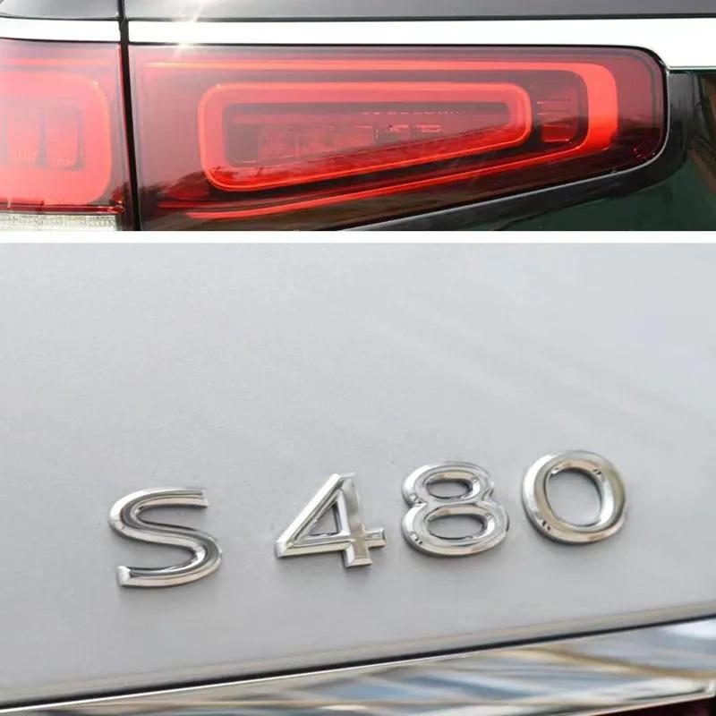 Car Trunk Letters Logo Chrome Decals Emblem Badge Sticker For Benz Maybach S480 S580 S600 S680 GLS480 GLS580 GLS600 GLS680