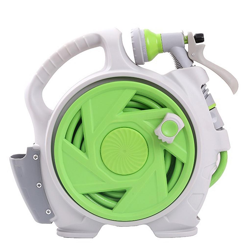 Einziehbarer Gartenbewässerungskit 7-in-1 Autowaschset Hochdruck-Wasserschlauch Außenreinigung