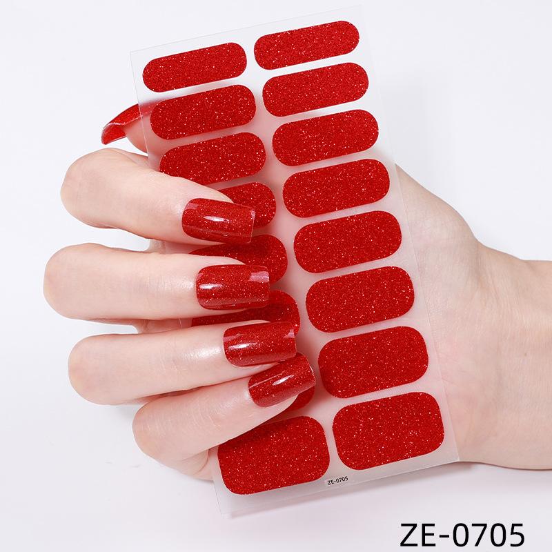 Naklejki na Paznokcie Cover Paski do Malowania Paznokci DIY Błyszczące Brokatowe Samoprzylepne Naklejki Dekoracja Manicure
