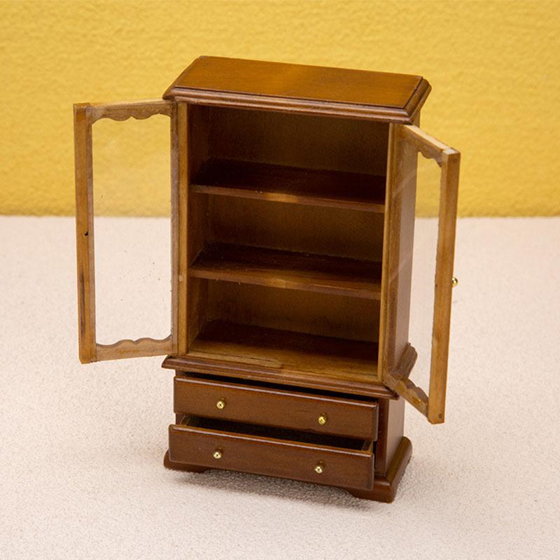 1:12 Dollhouse Miniature Bookcase Showcase Storage Cabinet Locker Home Decor Toy