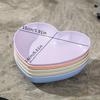 10Set of romantic heart-shaped plates, thick, durable, and reusable, suitable for cakes, donuts, chips, small breads, and afternoon tea snacks.