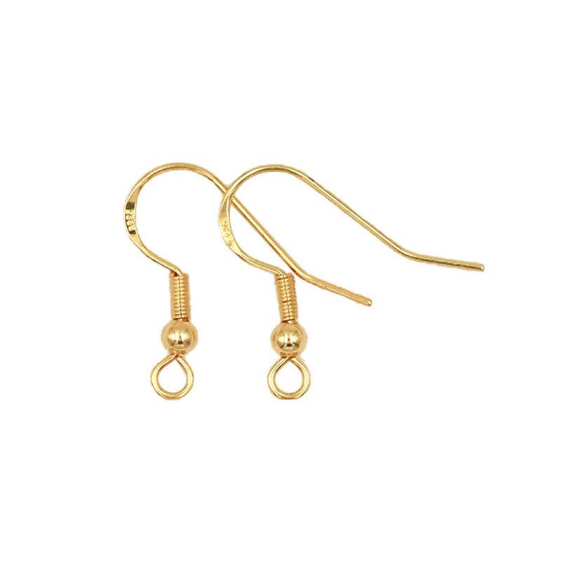 5 Paar 18K Gold Plated Ohrhaken Kupfer Hypoallergen Ohrdrähte Fischhaken für Schmuck DIY Ohrringherstellung